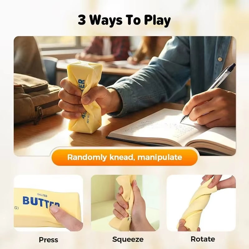 Squishy Butter/* Stick* Squeeze Fidget Toy Sticky Butter Stick Shapeable Slow Rebound Fidget Squeeze Toy Sensory Fidget Toys