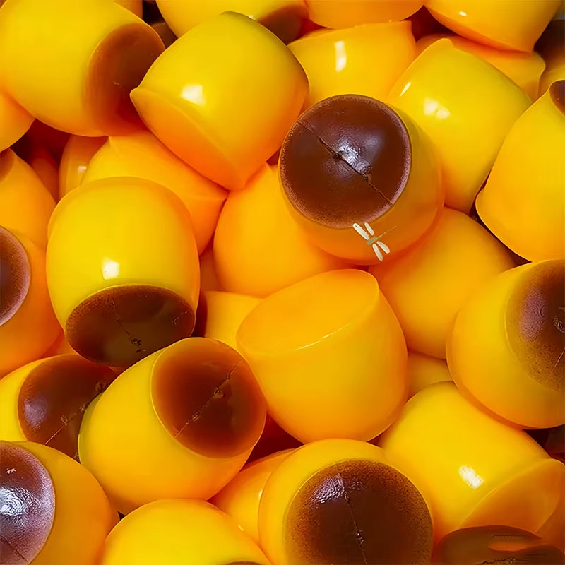 Crunchy Squishy Caramel Pudding Stress Ball Homemade Soft Pudding Squeeze Fidget Toy ASMR Sensory Anti-Stress Festival Gift