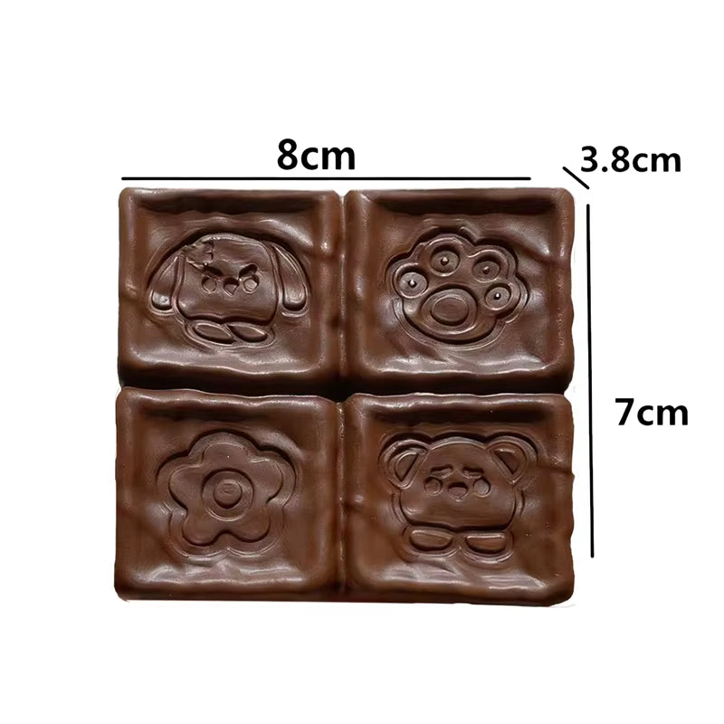 Squishy Strawberry Chocolate Milk Cube Cake Bread Squeeze Toy Soft Stress Relief Slow Rising Sensory Fidget Toys for ADHD Autism