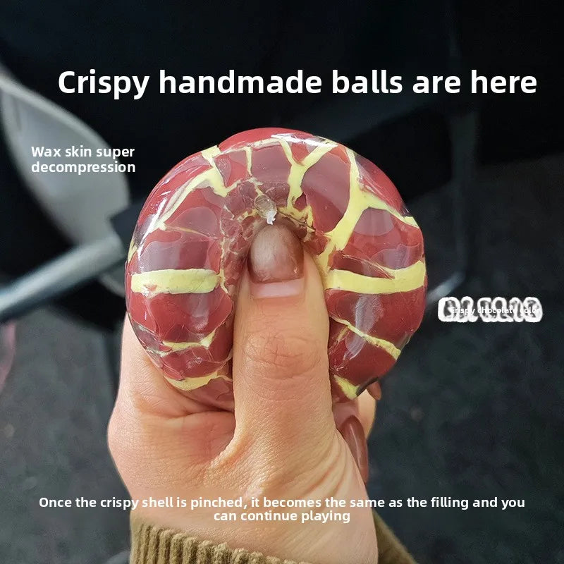 Squishy Stress Balls Slow Rebound Wax Skin Squeeze Toy for Kids Adult Quiet Sensory Fidget Toy Soothing Relieving Stress크런치 말랑이