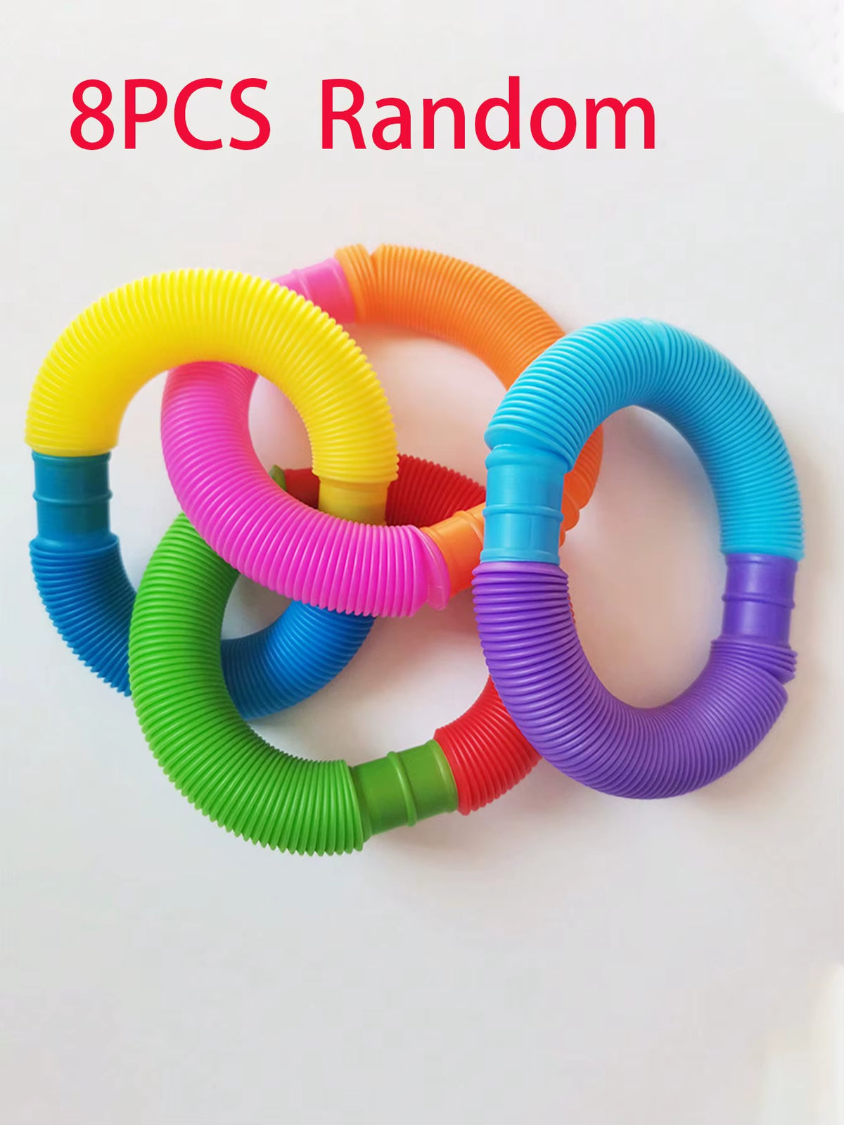 4/8/24/36/72PCS Pop Tube Relief Toy Random Color Pop Tube Fidget Toy, Colorful Tubes for Stress and Anxiety Relief