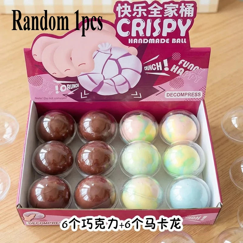 Squishy Stress Balls Slow Rebound Wax Skin Squeeze Toy for Kids Adult Quiet Sensory Fidget Toy Soothing Relieving Stress크런치 말랑이