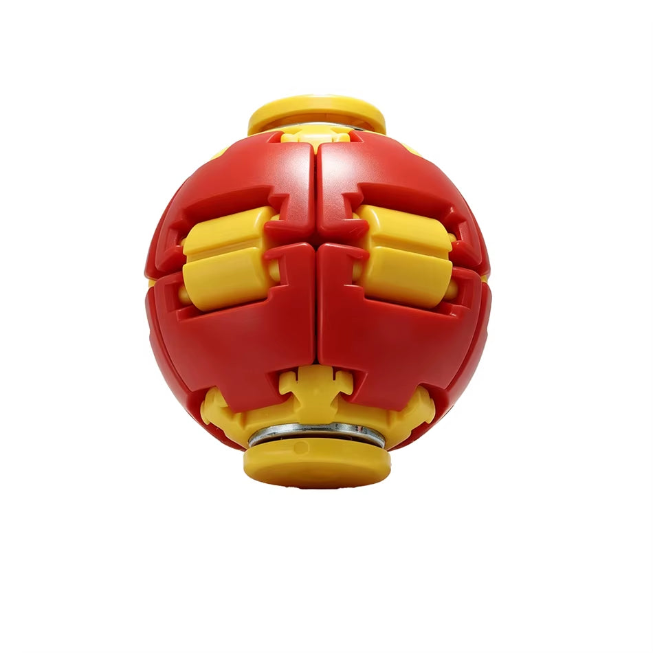 3D Printed Press to Spin Gear Fidget Ball Transformable Fidget Spinner Anxiety Stress Relief Toy Desktop Ornament Novelty Gift