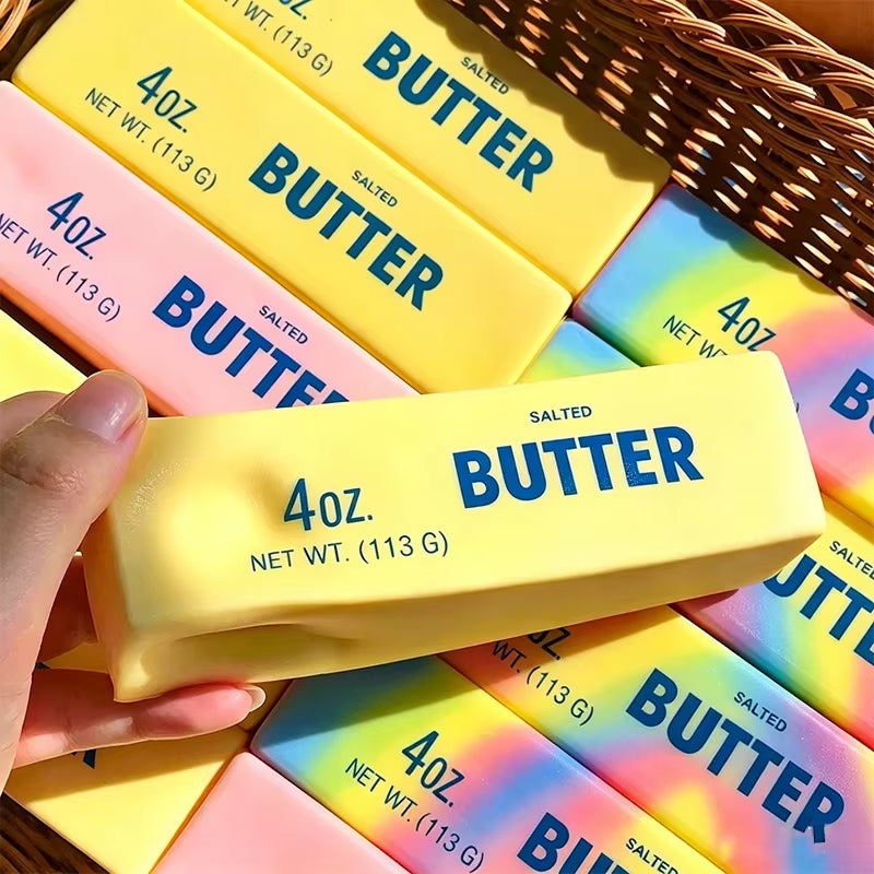 Delightful PU Butter Stick Squishy Toy - Soft, Slow-Rebound Stress Relief Fidget for Kids!