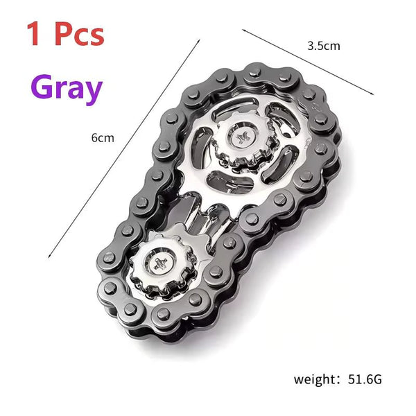Metal Edition Pressure Relief Finger Chain Fidget Spinner for Anxiety Management