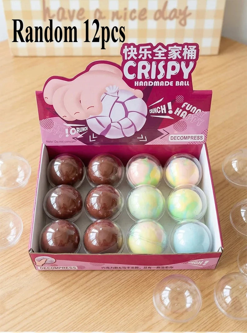 Squishy Stress Balls Slow Rebound Wax Skin Squeeze Toy for Kids Adult Quiet Sensory Fidget Toy Soothing Relieving Stress크런치 말랑이