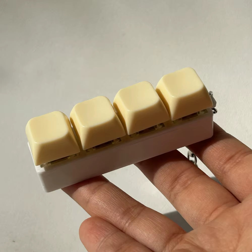 Relaxing DIY Keyboard Fidget Keychain Keys Button Relief Stress Finger Keyboard Cap Pass the Time Keycap Clicker Toy Adult