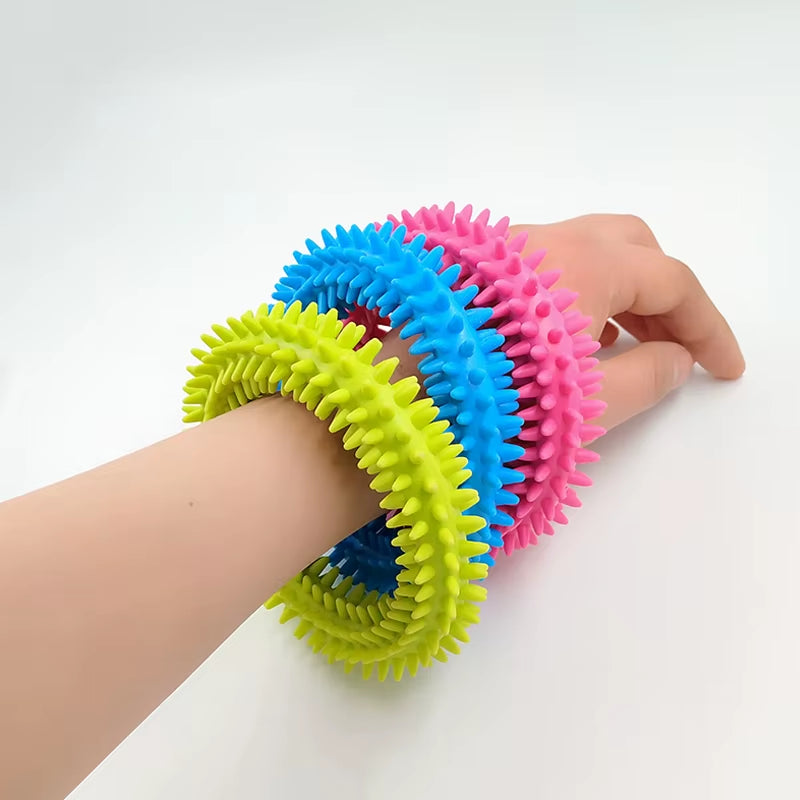 Spiky Sensory Bracelet Flexible Antistress Ring Fidget Toys for Anxiety ADHD Autism Occupational Therapy Juguetes Para El Estrés