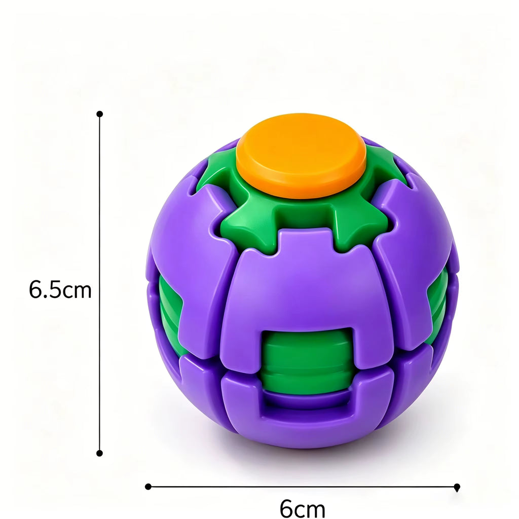 Transforming Stress Relief Fidget Gyro - Spin and Press Sensory Finger Toy for Anxiety Relief