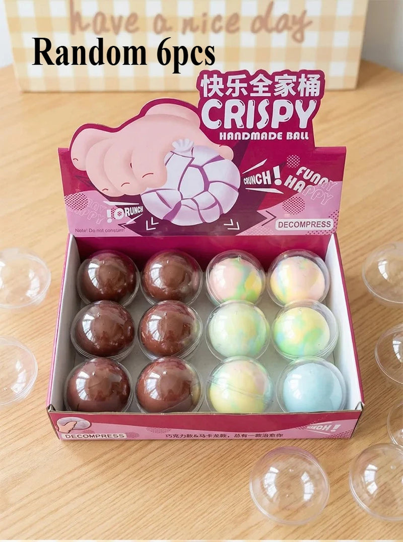 Squishy Stress Balls Slow Rebound Wax Skin Squeeze Toy for Kids Adult Quiet Sensory Fidget Toy Soothing Relieving Stress크런치 말랑이