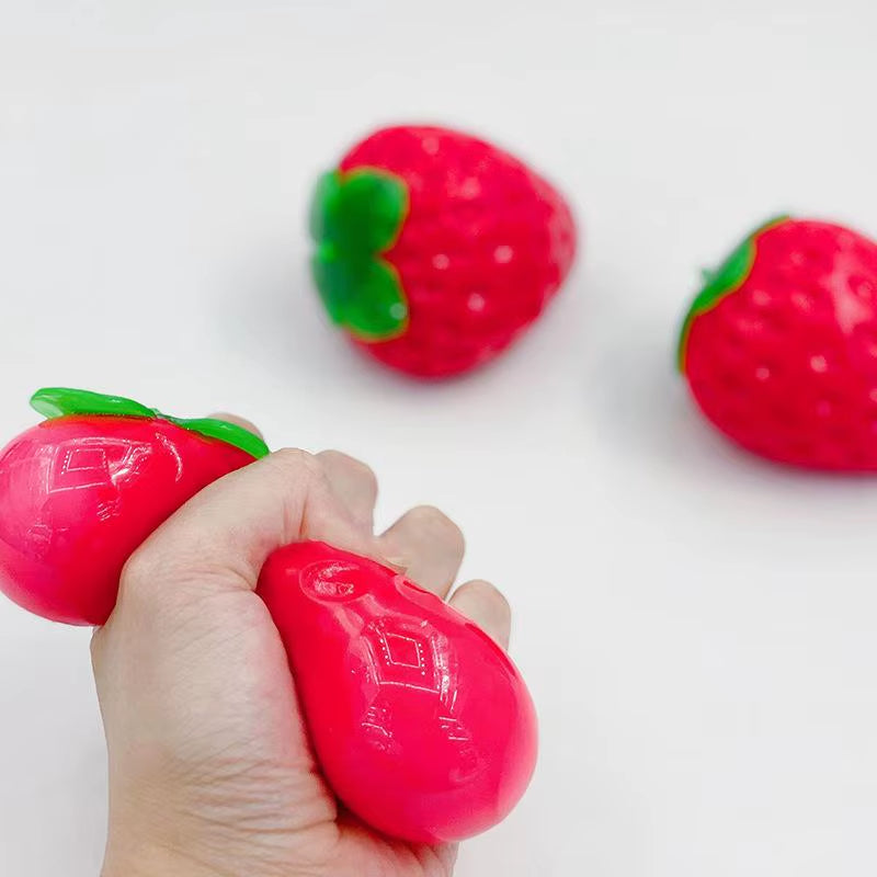 1/3Pcs Strawberry Squishy Slow Rising Antistress Toy Grownups Toys Stress Relief Balls Sensory Toy