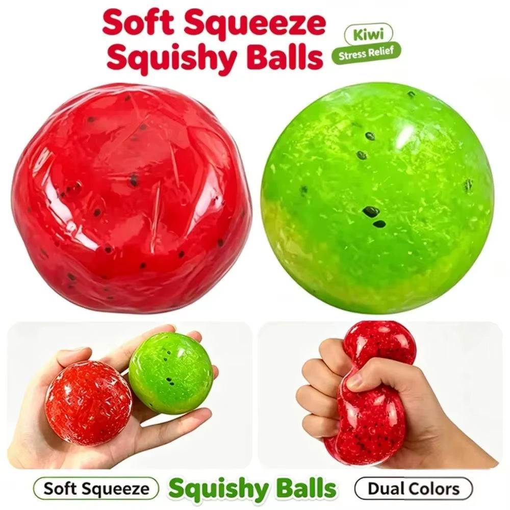 Delightful Handmade Kiwi Slush Squishy Toy - Soft Slow Rebound Stress Reliever & Realistic Fruit Gift for Adults
