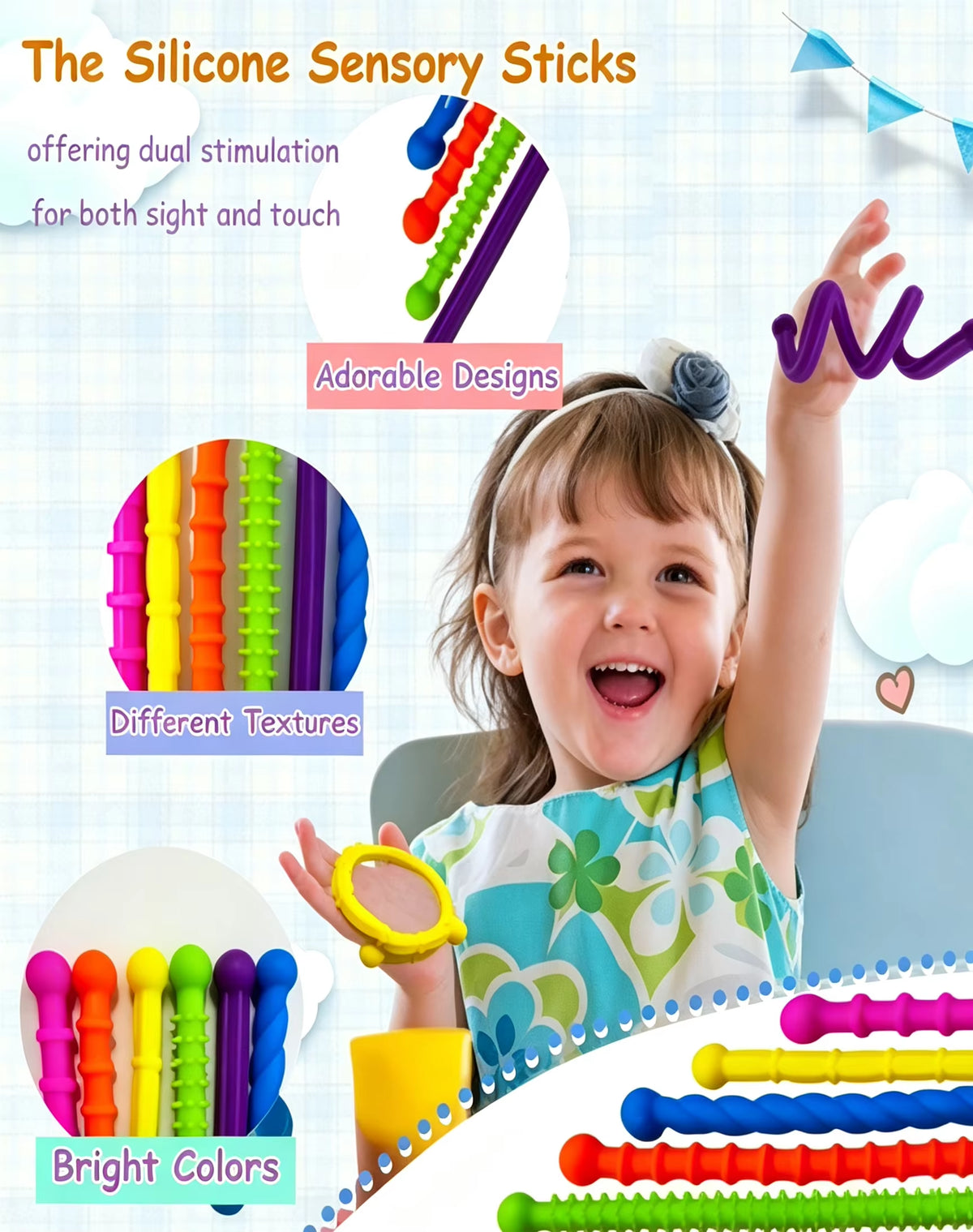 Textured Stretch Sensory Fidget Tools for Stress and Anxiety Relief Special Demand Calming Sensory Gadgets
