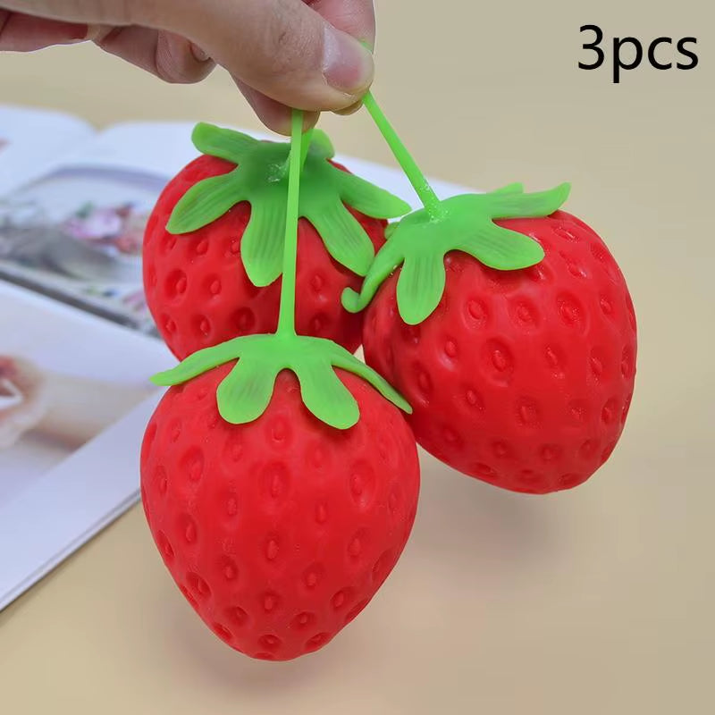 1/3Pcs Strawberry Squishy Slow Rising Antistress Toy Grownups Toys Stress Relief Balls Sensory Toy