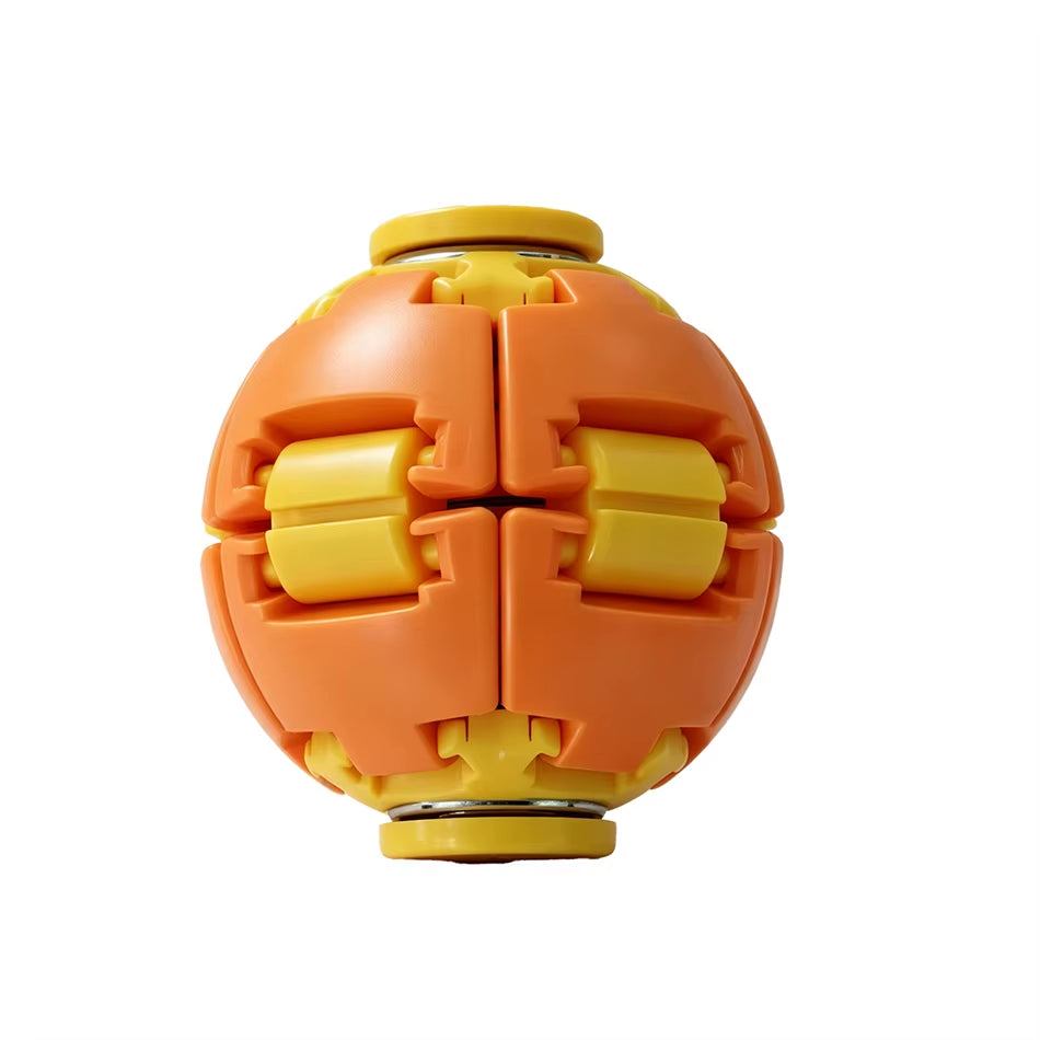 3D Printed Press to Spin Gear Fidget Ball Transformable Fidget Spinner Anxiety Stress Relief Toy Desktop Ornament Novelty Gift