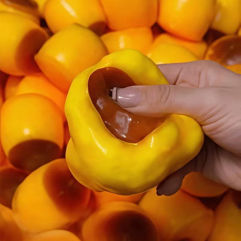 Crunchy Squishy Caramel Pudding Stress Ball Homemade Soft Pudding Squeeze Fidget Toy ASMR Sensory Anti-Stress Festival Gift