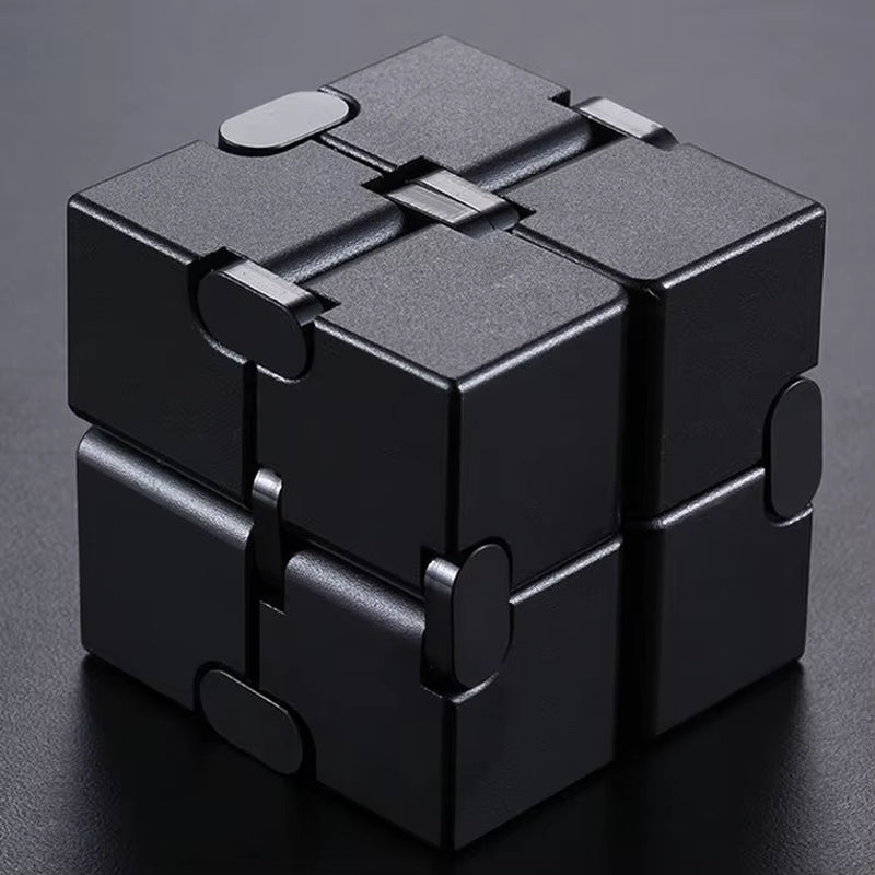 Infinity Cube Fidget Toy - Durable Aluminum Alloy Stress Relief Tool for Adults - Pocket-Sized Decompression Gift for Daily Use