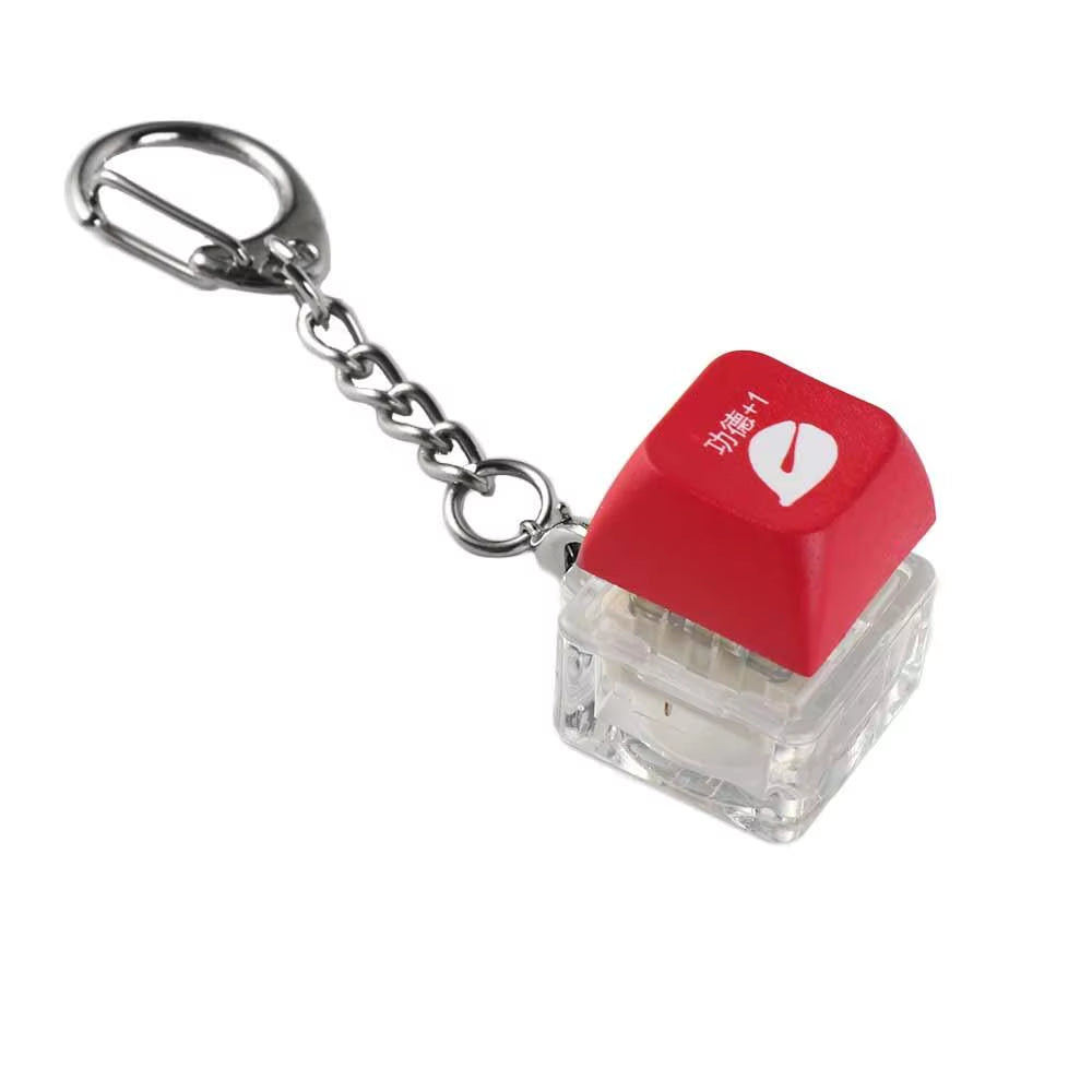 Luminous Fingertip Button Keychain Fidget Toy - Decompression Stress Relief Keycap for Instant Relaxation