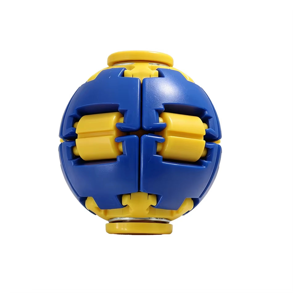 3D Printed Press to Spin Gear Fidget Ball Transformable Fidget Spinner Anxiety Stress Relief Toy Desktop Ornament Novelty Gift