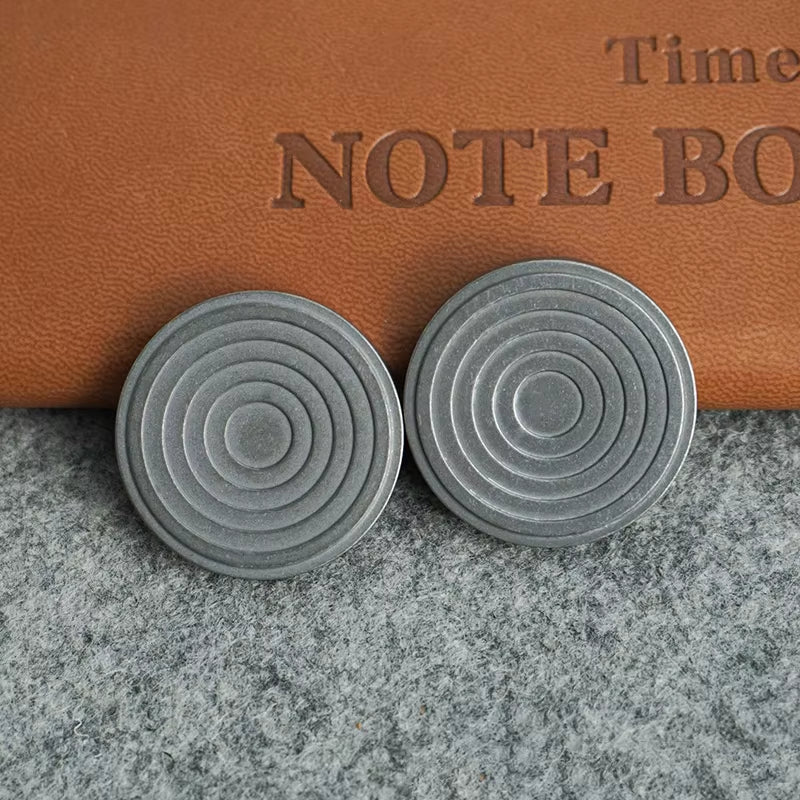 Worry Beads Fidget Toy EDC Titanium Alloy Fidget Coin Stress Relief Haptic Coin ADHD Toy Office Relaxation Toy Idea Gifts