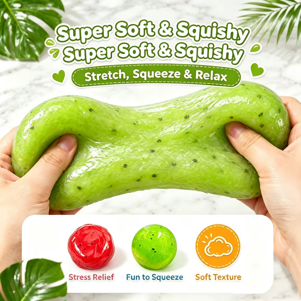 Delightful Handmade Kiwi Slush Squishy Toy - Soft Slow Rebound Stress Reliever & Realistic Fruit Gift for Adults