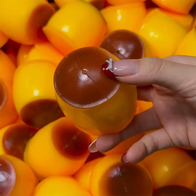 Crunchy Squishy Caramel Pudding Stress Ball Homemade Soft Pudding Squeeze Fidget Toy ASMR Sensory Anti-Stress Festival Gift