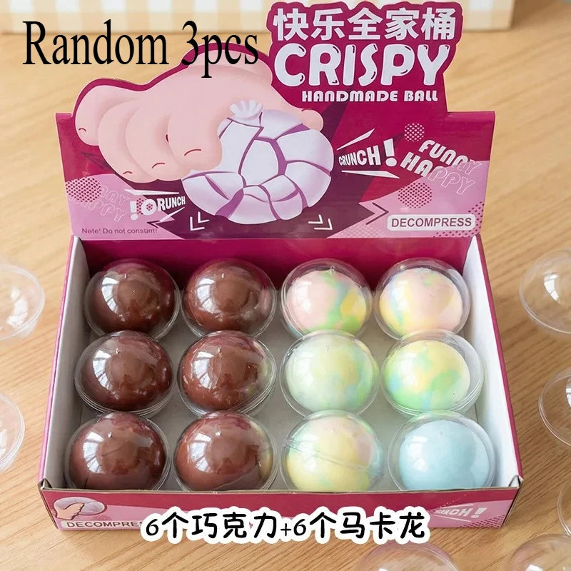 Squishy Stress Balls Slow Rebound Wax Skin Squeeze Toy for Kids Adult Quiet Sensory Fidget Toy Soothing Relieving Stress크런치 말랑이