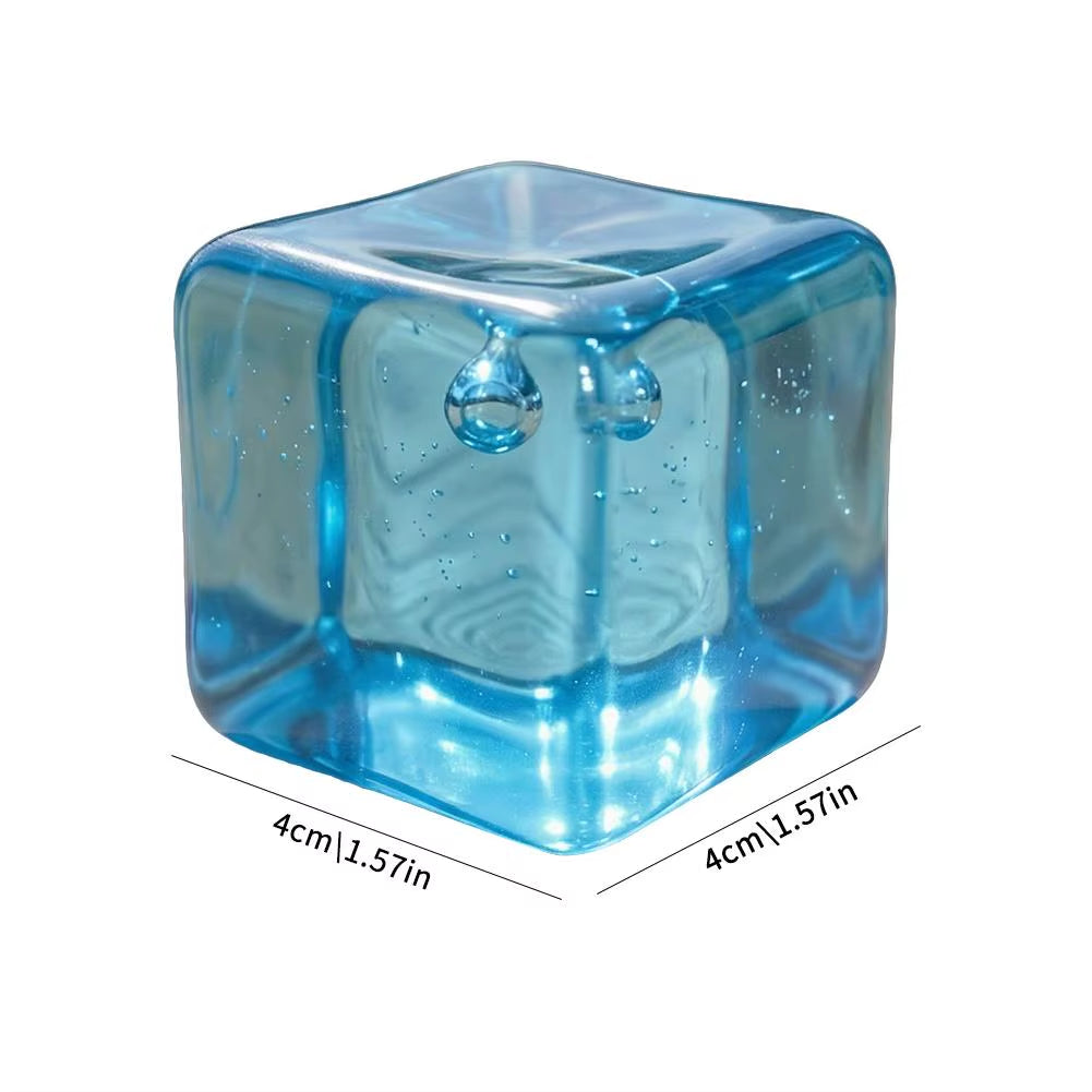 Ice Cube Fidget Toy Soft Squishy Sensory Stress Relief Gadget for Adults and Kids Portable Desk Toy for Focus and Anxiety