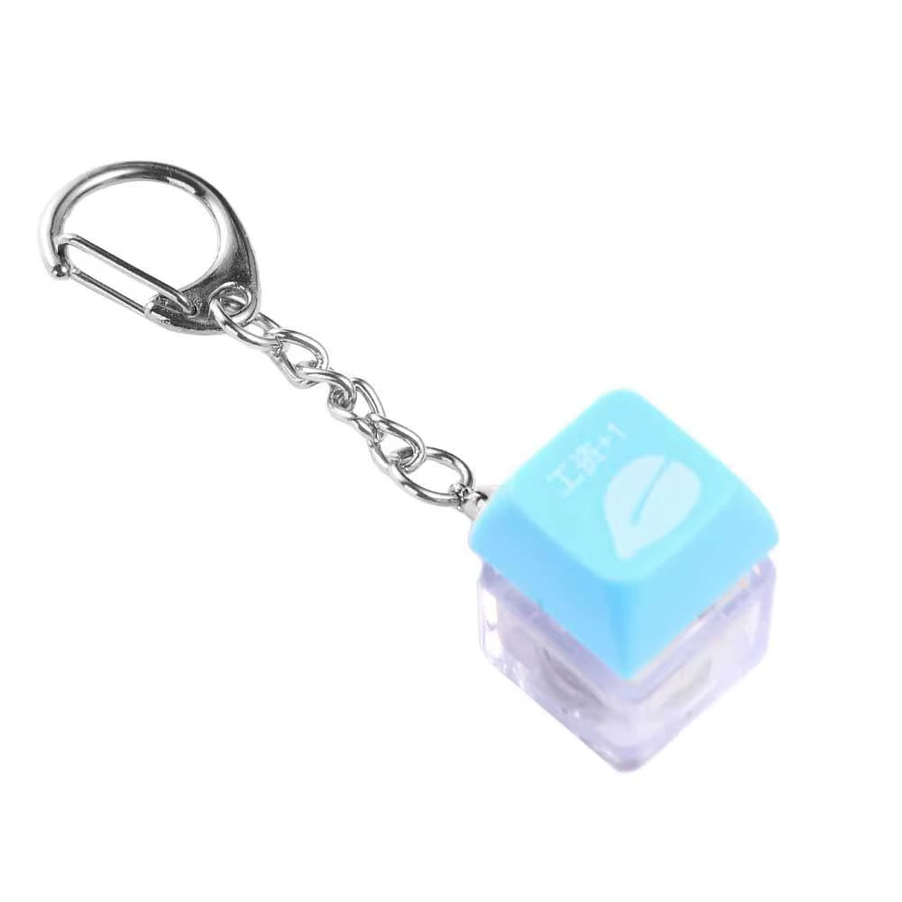 Luminous Fingertip Button Keychain Fidget Toy - Decompression Stress Relief Keycap for Instant Relaxation