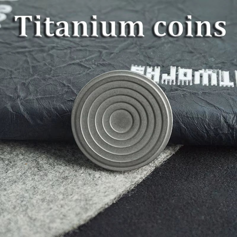 Worry Beads Fidget Toy EDC Titanium Alloy Fidget Coin Stress Relief Haptic Coin ADHD Toy Office Relaxation Toy Idea Gifts