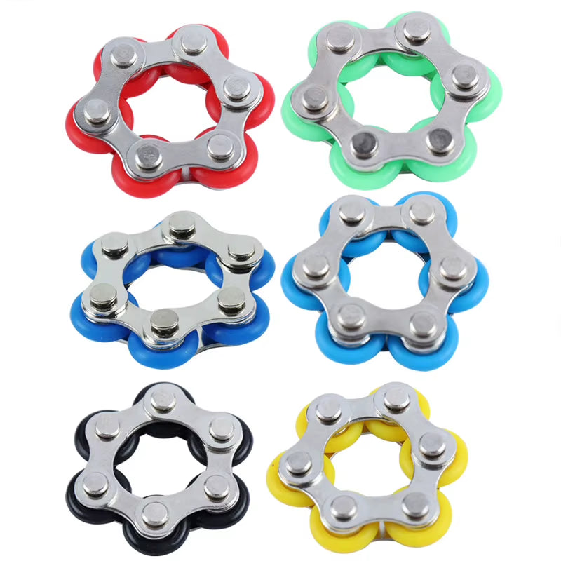 Flippy Bike Roller Chain Fidget Toys anti Anxiety Stress Relief Gadgets ADHD Autism Therapy Juguetes Antiestres Ansiedad