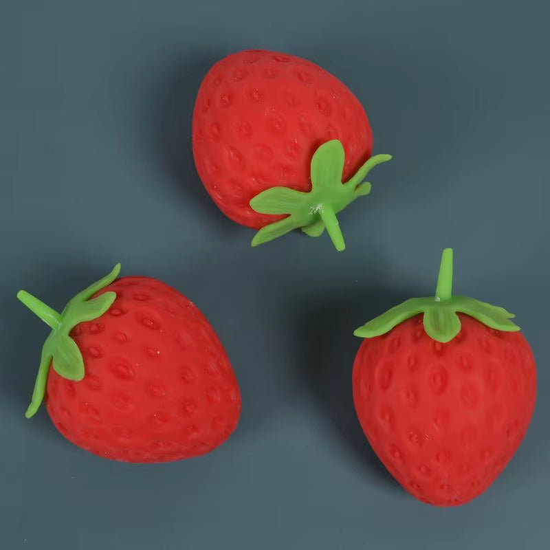 1/3Pcs Strawberry Squishy Slow Rising Antistress Toy Grownups Toys Stress Relief Balls Sensory Toy