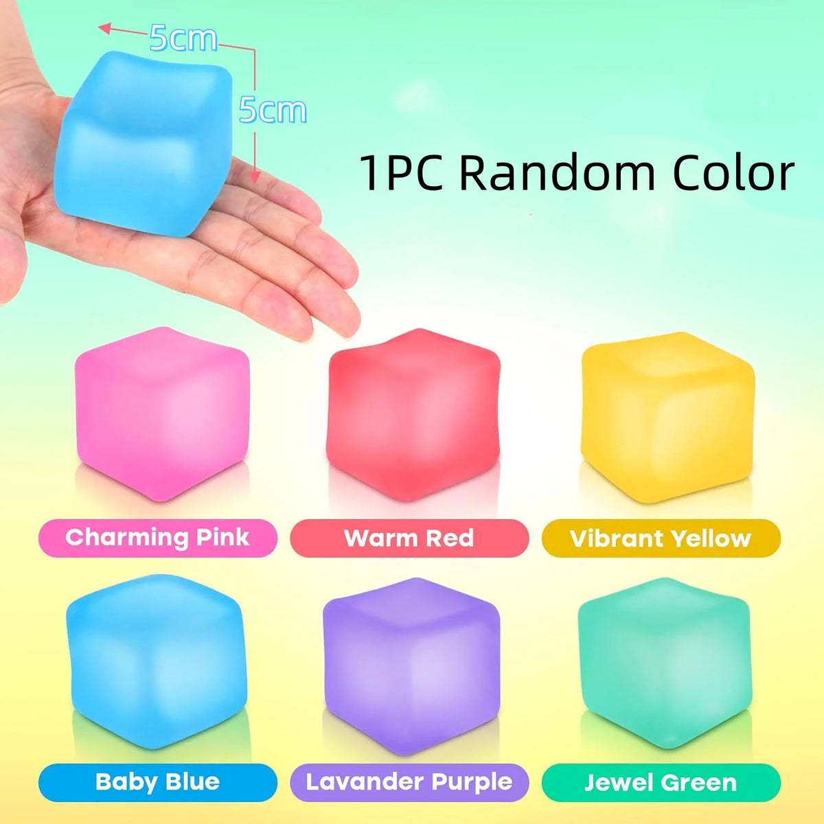 Ultimate Stress Relief Cube: High-Density Gel-Filled Fidget Toy for Children and Adults - Ideal for Classroom and Calming Sensory Activities