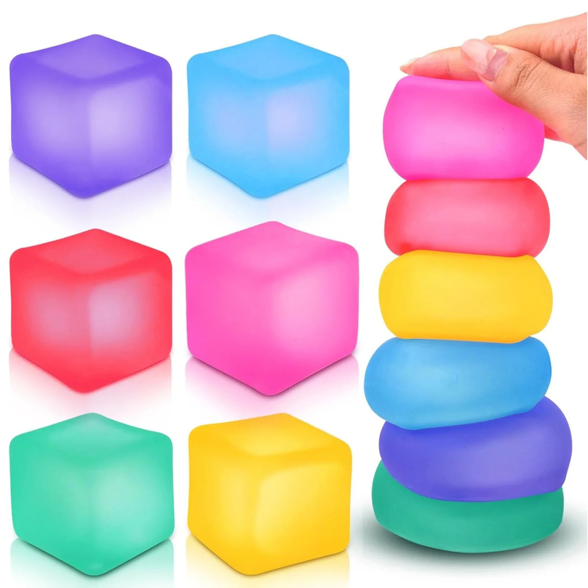Ultimate Stress Relief Cube: High-Density Gel-Filled Fidget Toy for Kids & Adults - Perfect for Classroom & Calming Sensory Play!