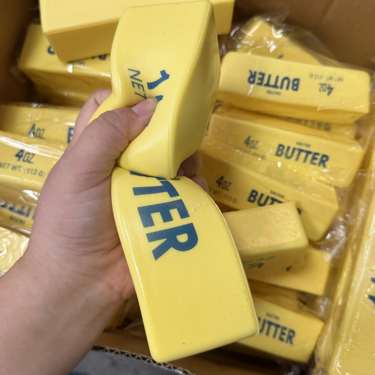 Delightful PU Butter Stick Squishy Toy - Soft, Slow-Rebound Stress Relief Fidget for Kids!