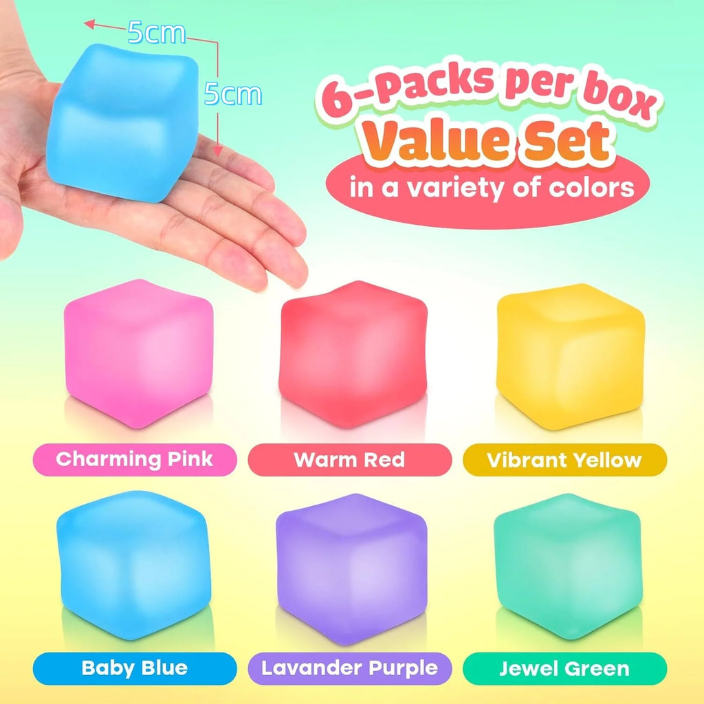 Ultimate Stress Relief Cube: High-Density Gel-Filled Fidget Toy for Kids & Adults - Perfect for Classroom & Calming Sensory Play!