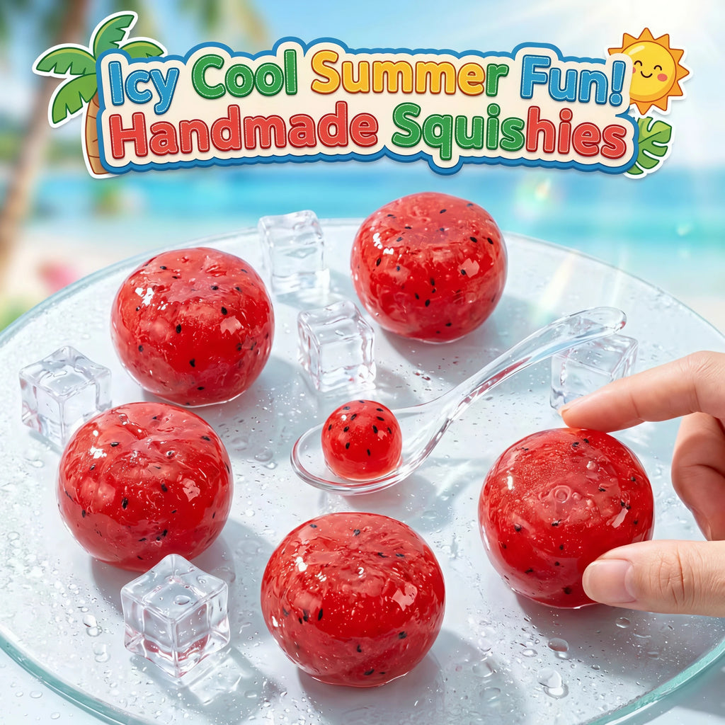 Realistic Handmade Watermelon Slushy Squishy Toy - Soft Slow Rebound Stress Relief for Adults - Perfect Gift!