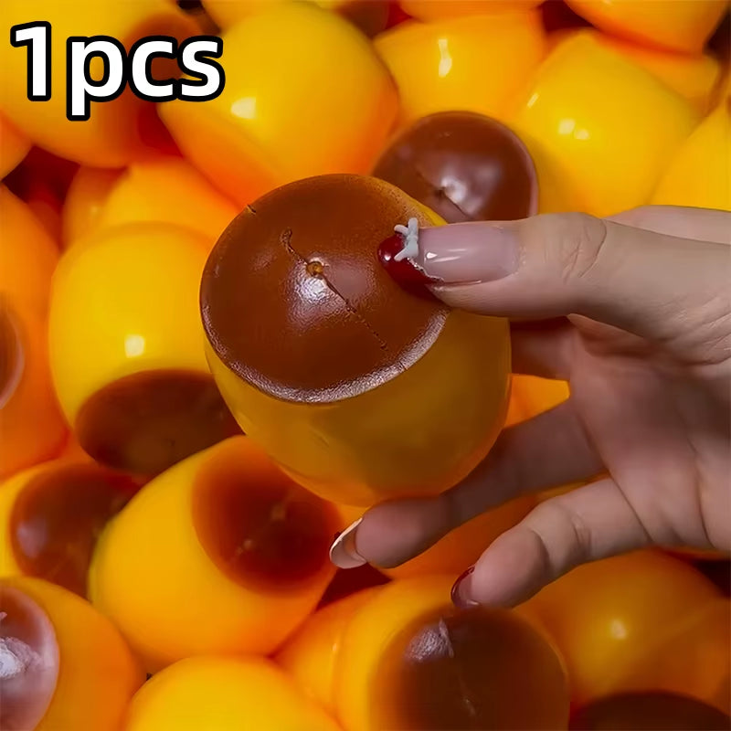 Crunchy Squishy Caramel Pudding Stress Ball Homemade Soft Pudding Squeeze Fidget Toy ASMR Sensory Anti-Stress Festival Gift