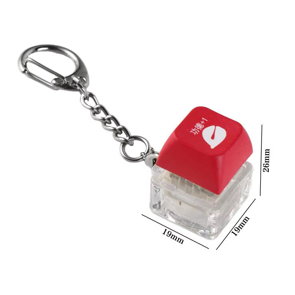 Luminous Fingertip Button Keychain Fidget Toy - Decompression Stress Relief Keycap for Instant Relaxation
