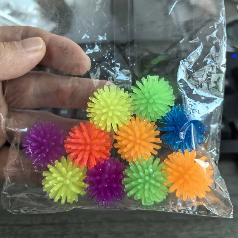 10-Pack Soft Sensory Spiky Balls - Stress Relief Fidget Toys for Kids & Teens, Perfect ADHD Anxiety Party Favors & Gifts
