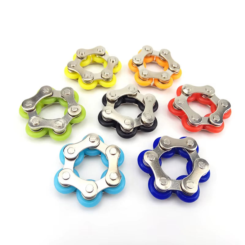 Flippy Bike Roller Chain Fidget Toys anti Anxiety Stress Relief Gadgets ADHD Autism Therapy Juguetes Antiestres Ansiedad