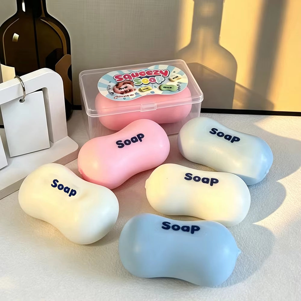 1Pc Simulated Fragile Soap Soft Squeeze for Relieving Daily Tension Stress Relief Slow Rebound Fidget Toy Office Decoration Gift