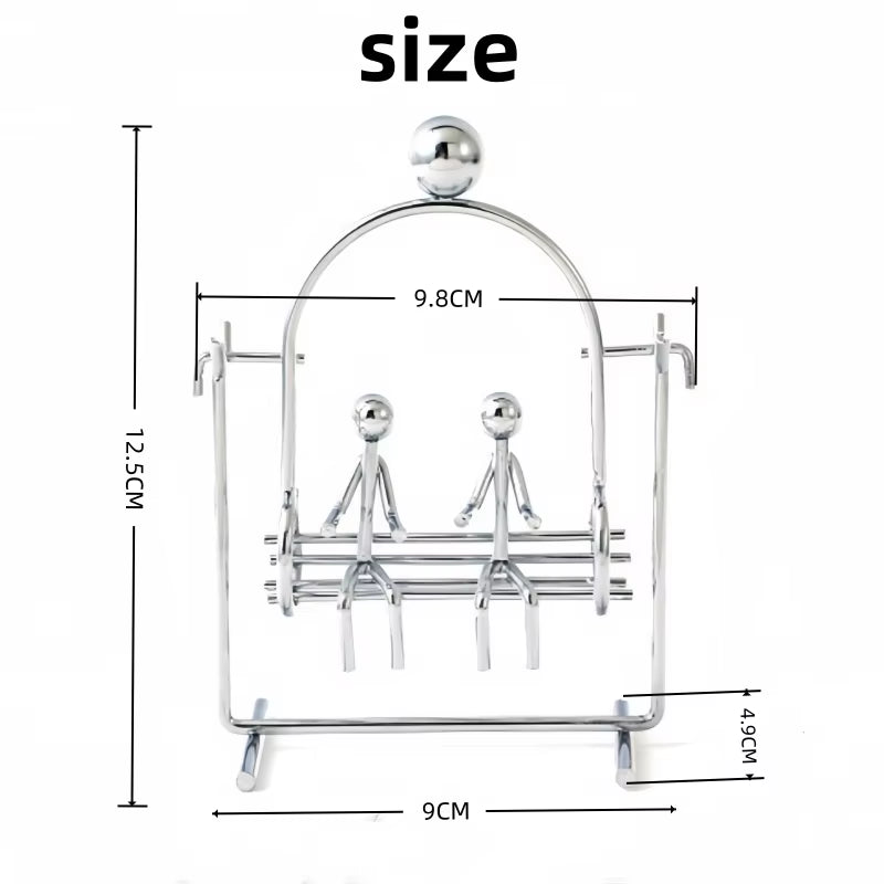 1PC Lovers Swing Kinetic Art Balance Manual Swing Physical Mechanics Decompression Home Office Desktop Decoration Gift for Child