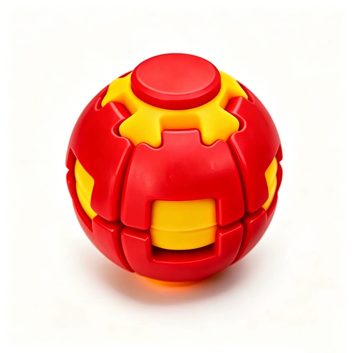 Transforming Stress Relief Fidget Gyro - Spin and Press Sensory Finger Toy for Anxiety Relief