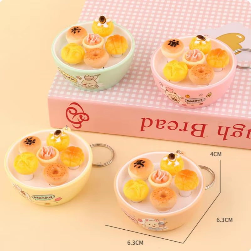 New Sensory Fidget Stress Relief Keychain Mini Simulation Fruit Bowl Whack a Mole Toy Soft for Office Worker Pressure Relief