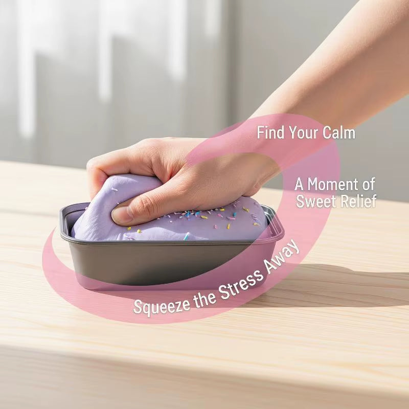 Box Cake Squishy Toy Slow Rising Soft Squeeze Fidget Toy Stress Relief for Office Desk Decoration Gifts
