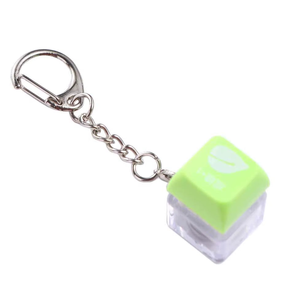 Luminous Fingertip Button Keychain Fidget Toy - Decompression Stress Relief Keycap for Instant Relaxation