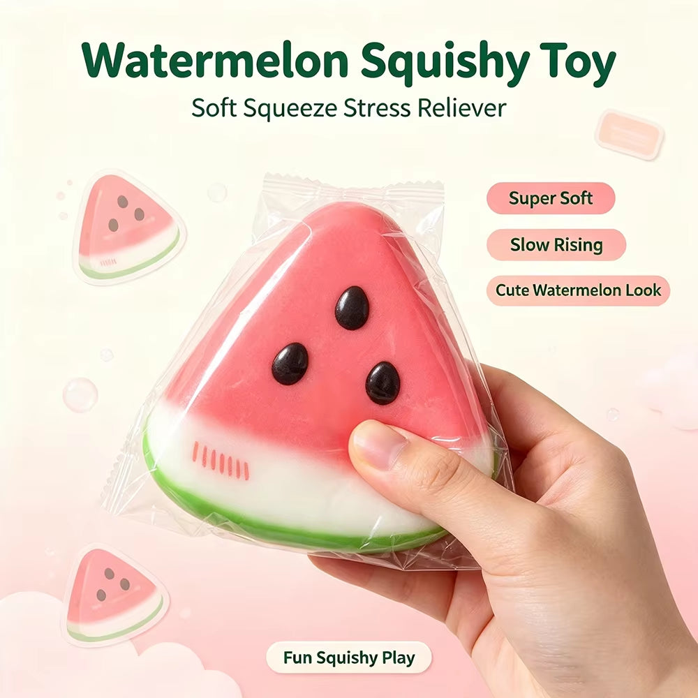 Adorable Slow Rising Watermelon Squishy - Perfect Fidget Toy for Stress Relief and Anxiety! Great Gift Idea!