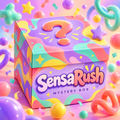 SensaRush mystery box packaging concept — final packaging to be confirmed