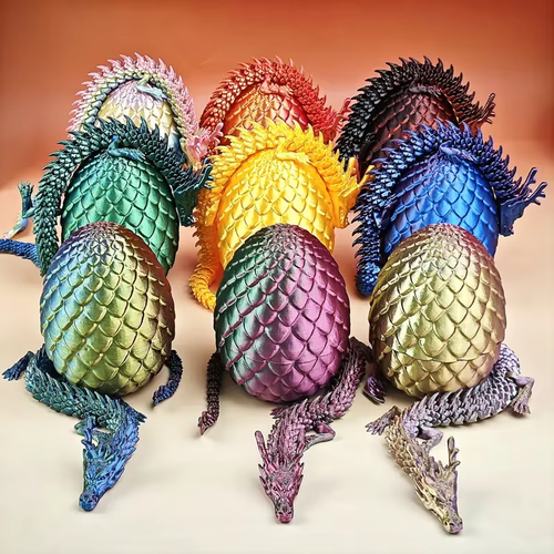 Articulated dragon and egg